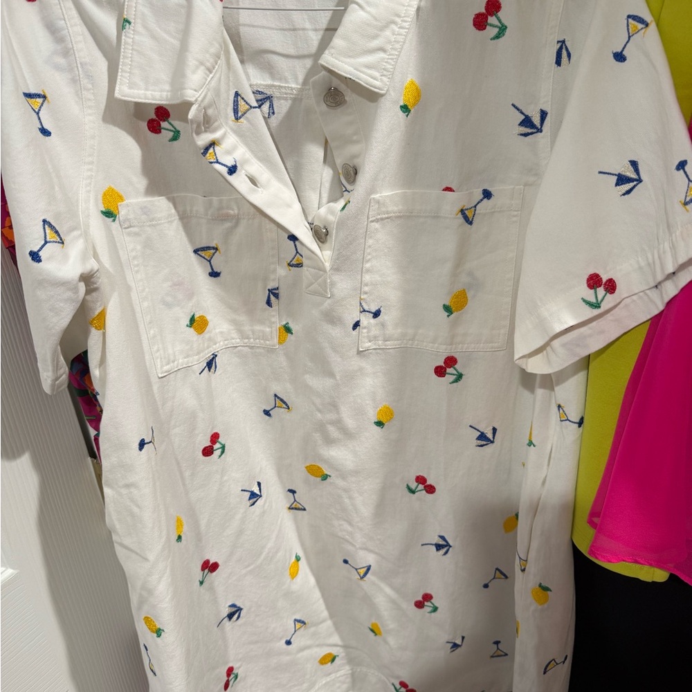 White Floral Print Women's Dress